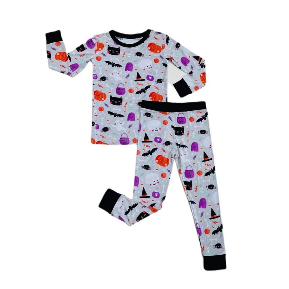 Little Sleepies Halloween Pajamas Trick or Treat Set Bamboo Toddler 3T NEW